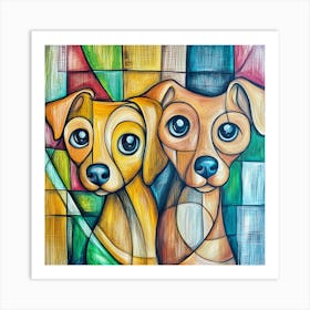 Two Dogs 6 Art Print