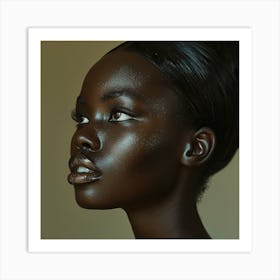 Black Woman With Makeup Art Print