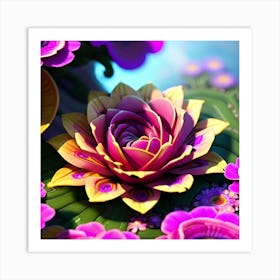 Lotus Flower Art Print