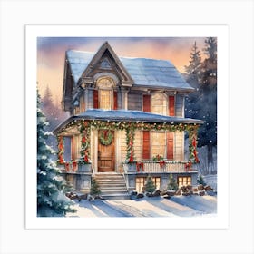 Christmas House 180 Art Print