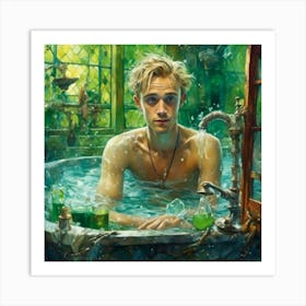 Malfoy In A Bathtub Art Print