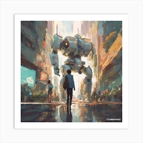 Futuristic City 3 Art Print