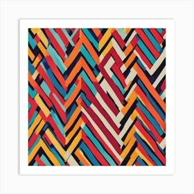 Abstract Chevron Pattern 1 Art Print