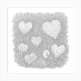 Hearts In The Forest Art Print