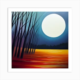 Looming Moon Art Print