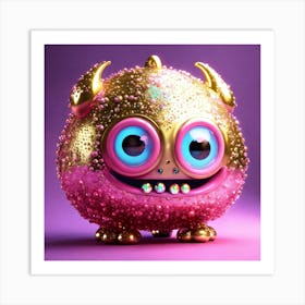 Monster With Big Eyes Art Print