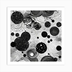 Black And White Swirls Art Print