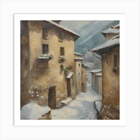 Snowy Alley 1 Art Print