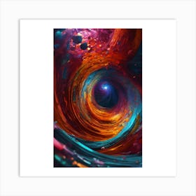 Abstract Swirling Vortex Art Print