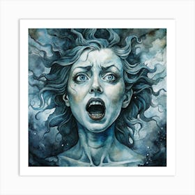 Screaming Woman Art Print