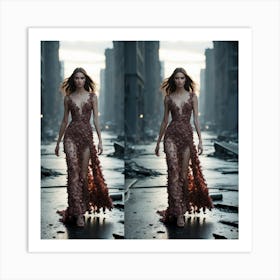 Woman In A Dress Art Print