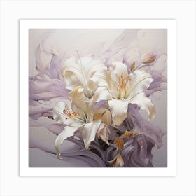 AI Lustrous Lavender Art Print