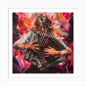 Accordion Player Art Print