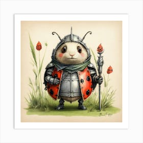 Ladybug Knight 1 Art Print