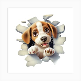 Beagle Puppy Art Print