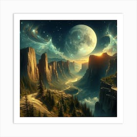 Night In The Mountains 4 Art Print