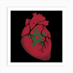 Morroco Heart Flag Art Print