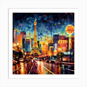 Las Vegas At Night Art Print