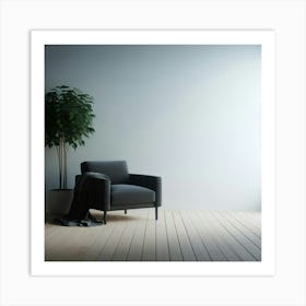 Empty Room With Chair 1 Art Print