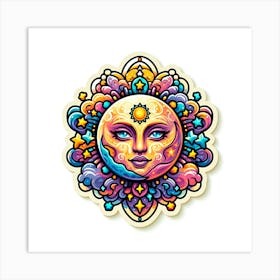 Psychedelic Sun 1 Art Print