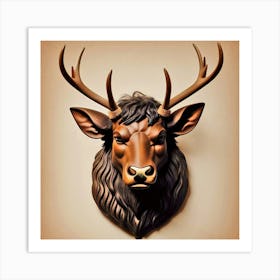 Deer Head 27 Art Print