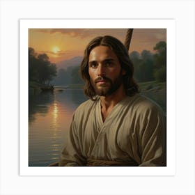 Jesus In The Boat 1 Art Print