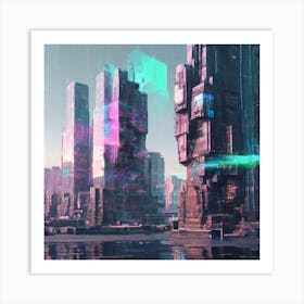 Futuristic Cityscape 190 Art Print