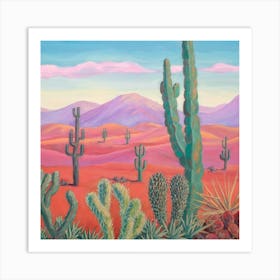 Cactus In The Desert 2 Art Print