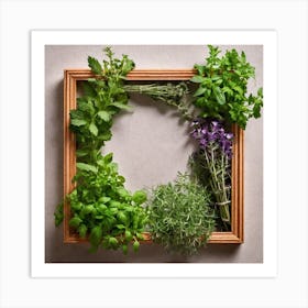 Frame Of Herbs 29 Art Print