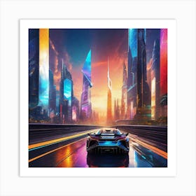 Futuristic City 85 Art Print