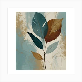 Abstract Leaves Art Print