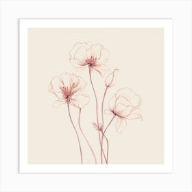 Pink Poppies Art Print