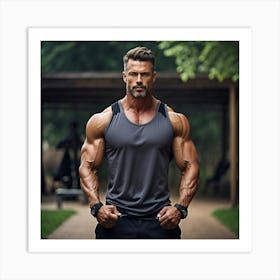 Muscular Bodybuilder 2 Art Print