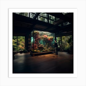 Man In A Fish Tank Art Print