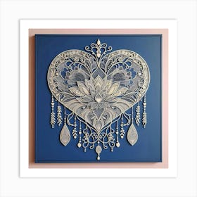 Heart Paper Art Art Print