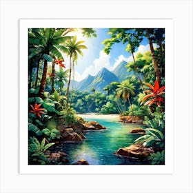 Tropical Jungle Art Print