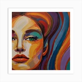 Woman'S Face 1 Art Print