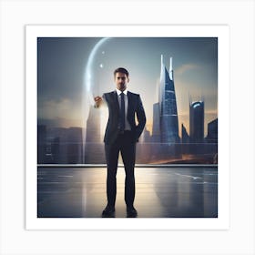 Futuristic Man Art Print