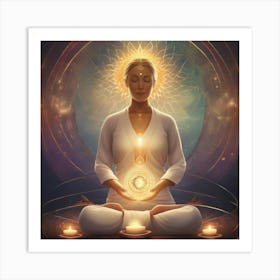 Reiki practice Art Print