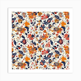 Jasmine Jive Bloom London Fabrics Floral Pattern 3 Art Print