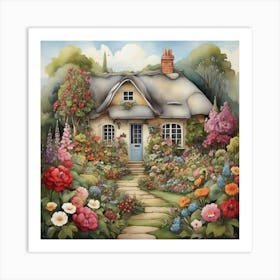 Cottage Garden art 2 Art Print