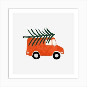 Christmas Truck Art Print