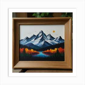 Mountain Landscape Painting Art Print