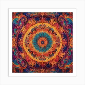 Rubber Mandala Art Print