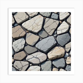 Stone Wall Texture Art Print