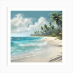 Beach Painting 1 Art Print