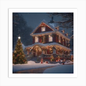 Christmas House 136 Art Print