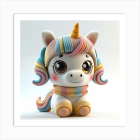 Unicorn 3d Model 10 Art Print