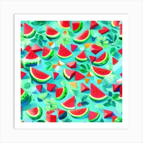 Watermelon Pattern 2 Art Print