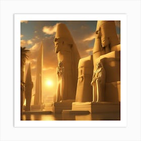 Egyptian Temples 1 Art Print